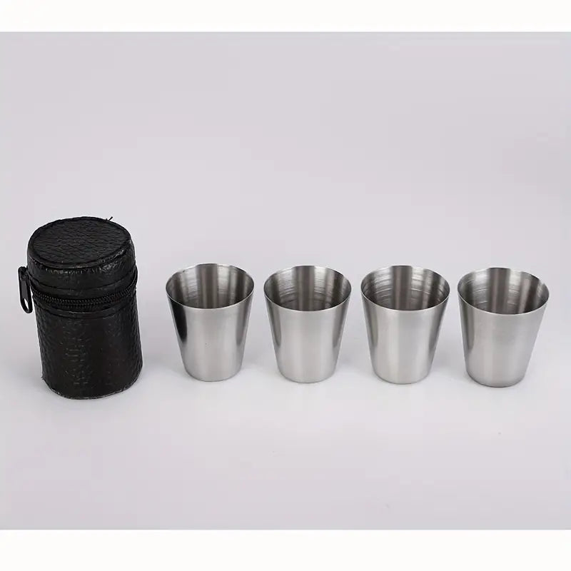 Edelstahl-Taschenflasche mit Geschenkbox