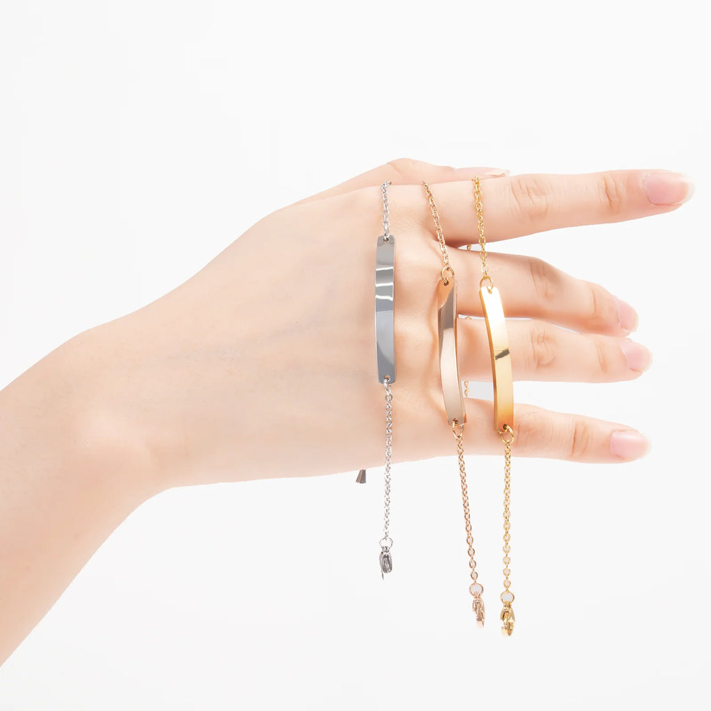 Edelstahl-Tag-Armband