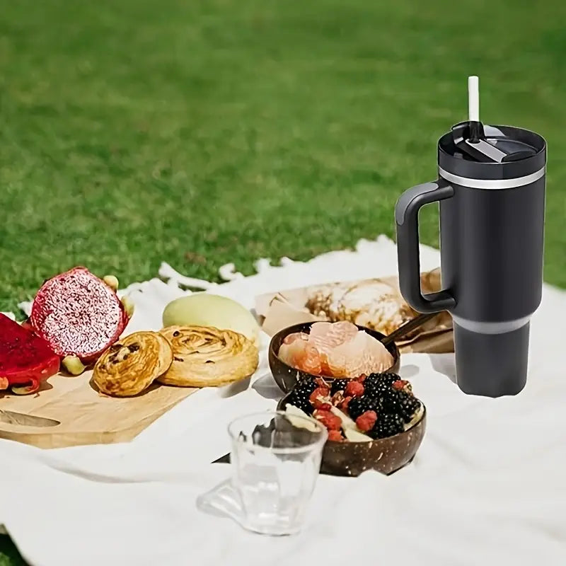 Edelstahlbecher mit Henkel 1,2 L