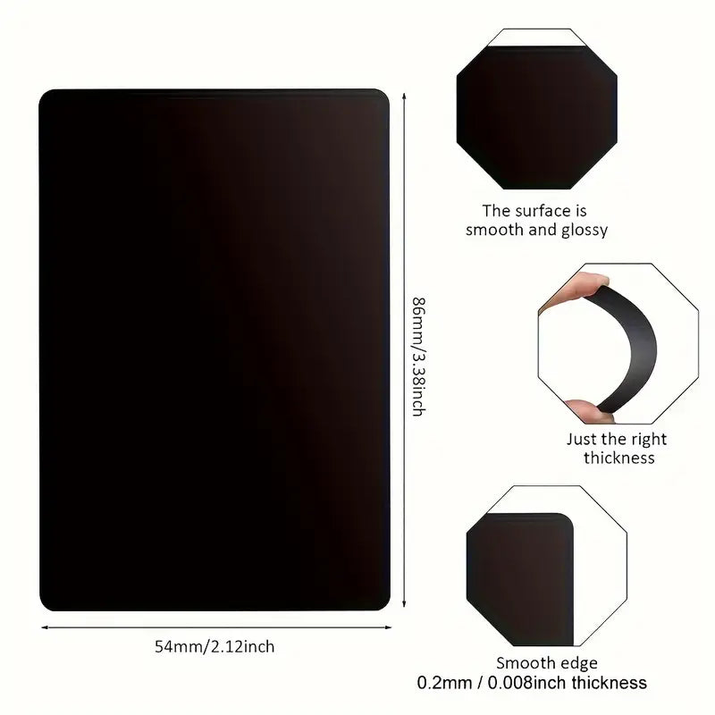 Exklusive Visitenkarten aus schwarzem Aluminium