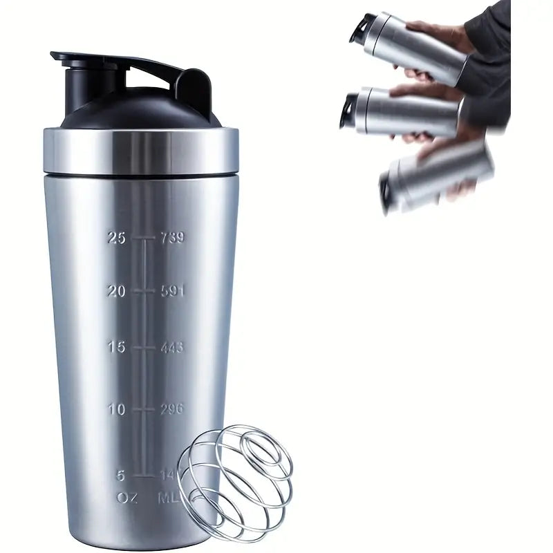 Schwarzer Edelstahl Gym-Shaker Groß | 800ml