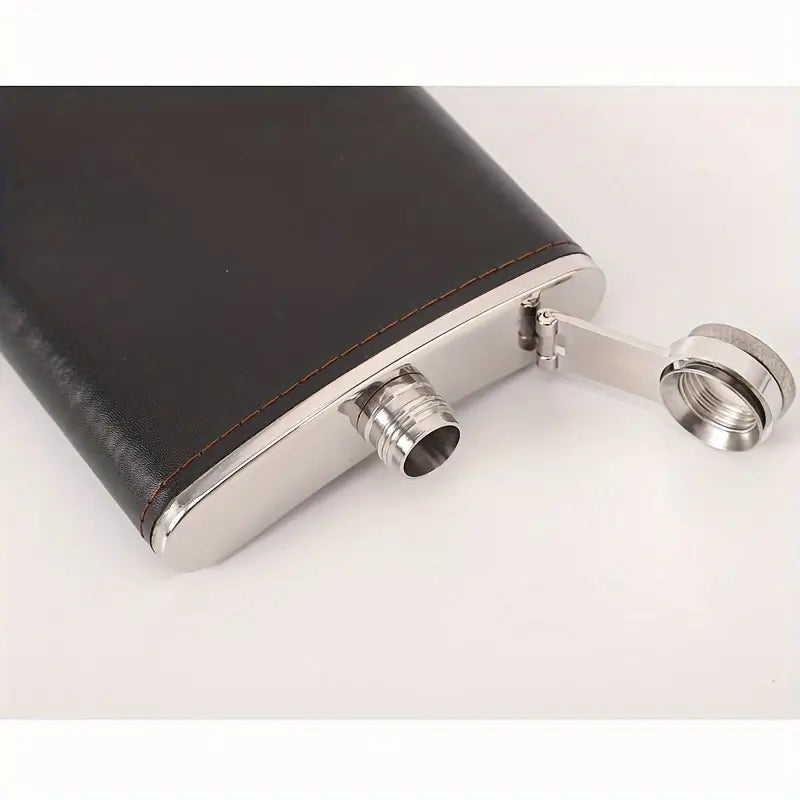 Edelstahl-Taschenflasche mit Geschenkbox