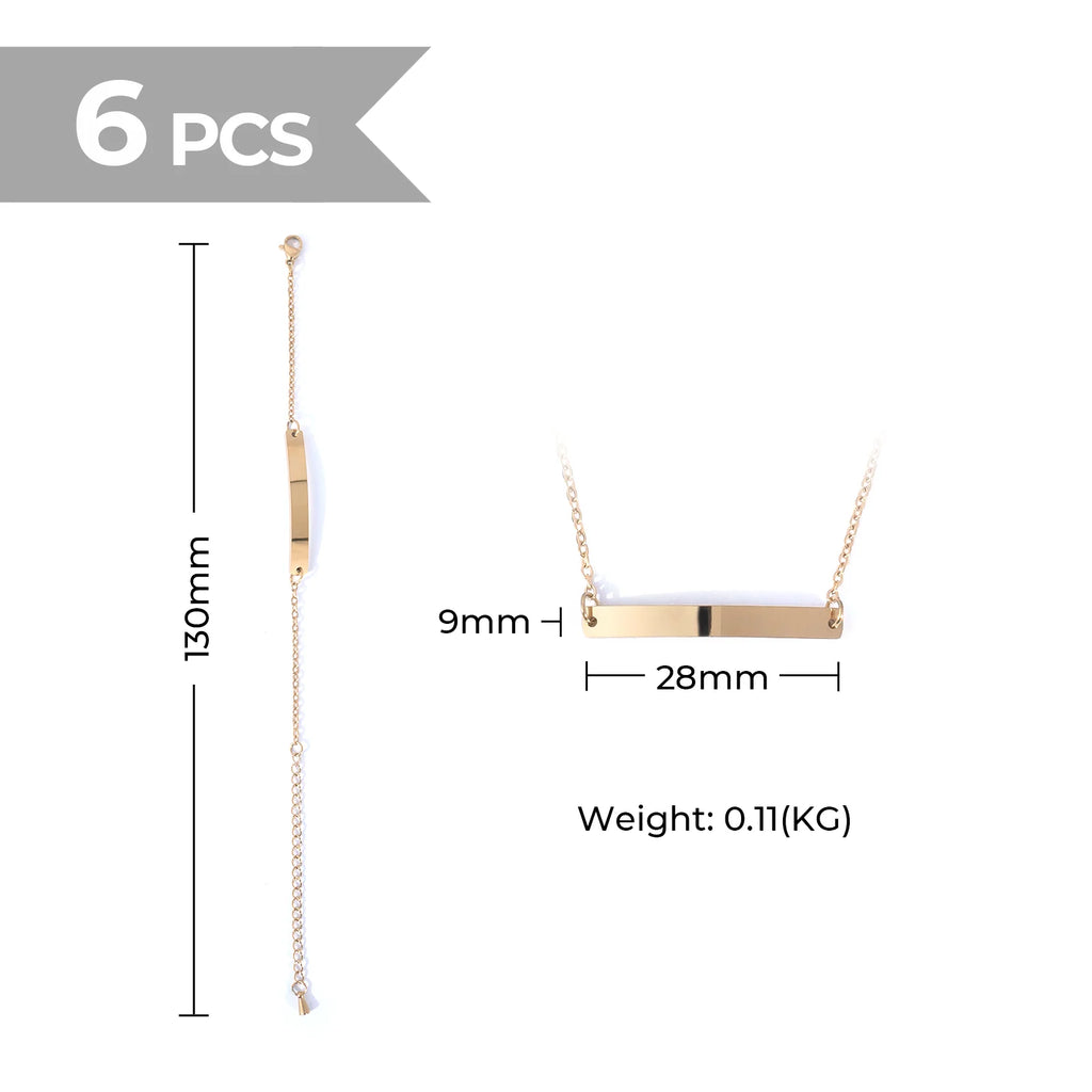 Edelstahl-Tag-Armband