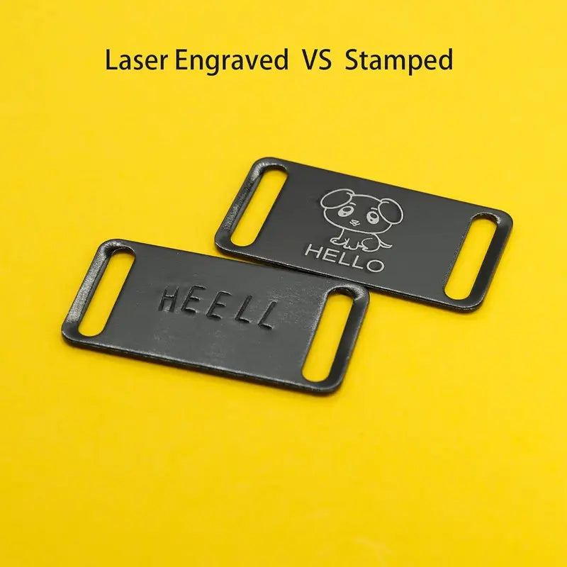 Schwarze Aluminium Gravierplatten - Haustier-ID-Tags, Hundemarken & Prägungsblöcke