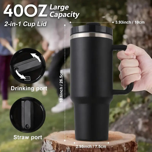 Edelstahlbecher mit Henkel 1,2 L