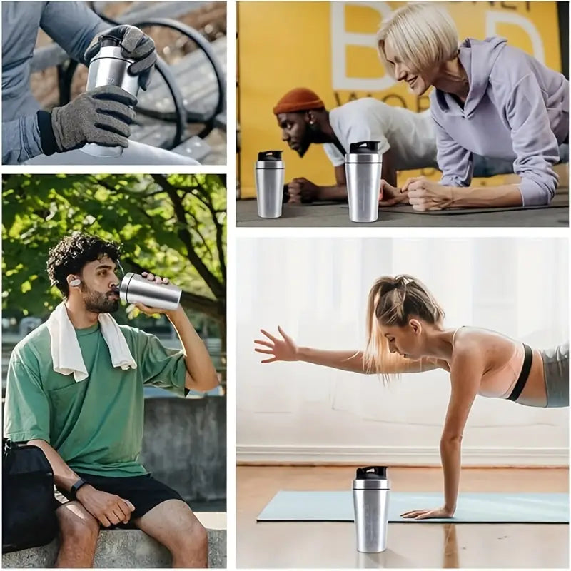 Schwarzer Edelstahl Gym-Shaker Groß | 800ml